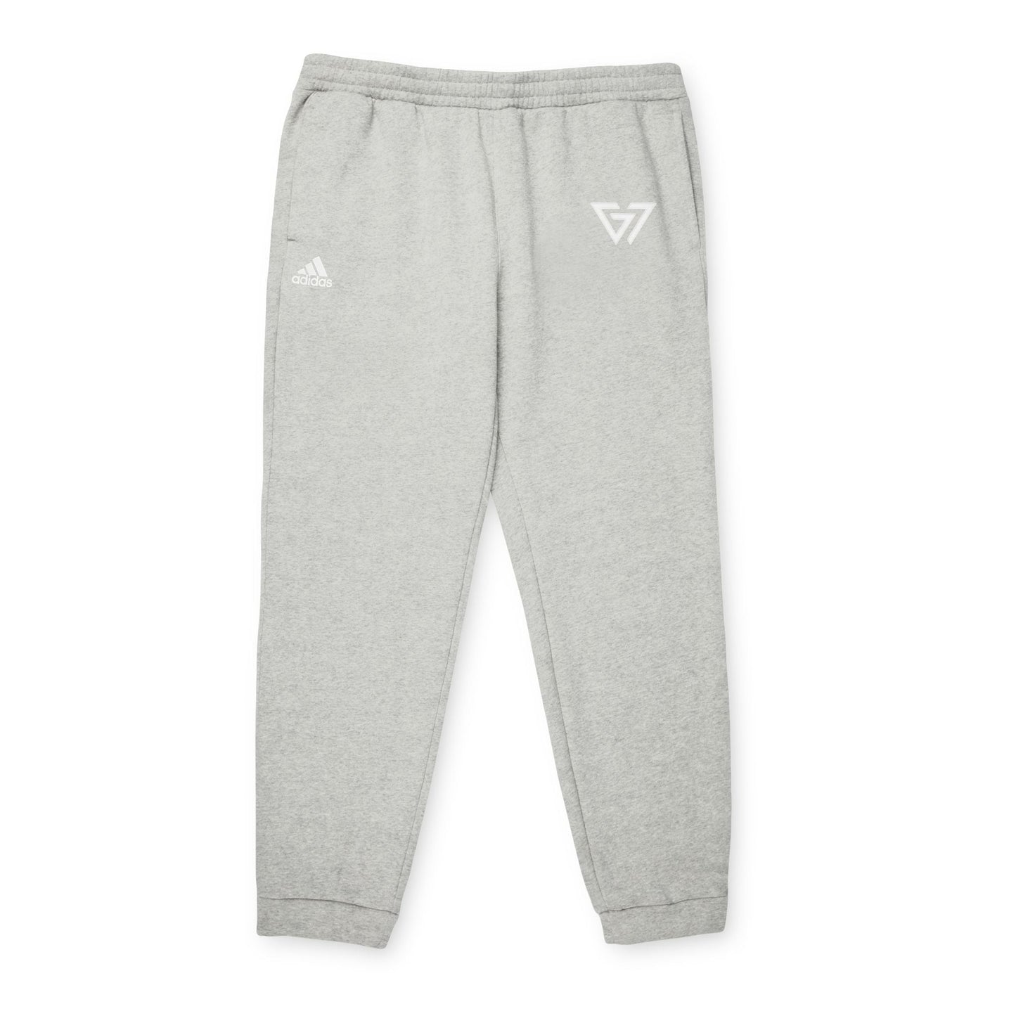 Adidas Fleece Joggers with G7 Logo — Charcoal Casual Athletic Pants - 6ix7even
