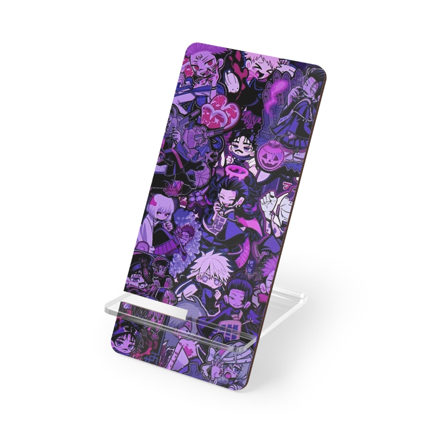 Purple Anime Collage Phone Stand — Decorative Mobile Display Holder - 6ix7even